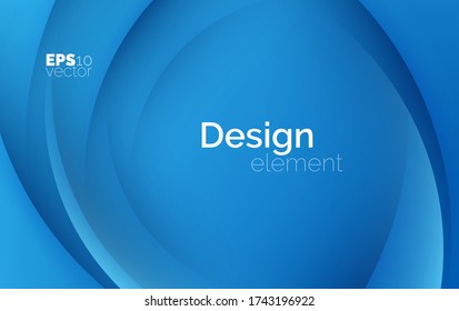 Bright blue abstract background design. Gradient shapes composition. Flowing design for posters, banners or cards 