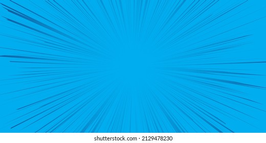 Bright blue abstract background with glowing rays