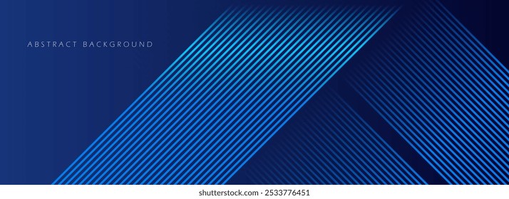 Bright blue abstract background with modern hipster futuristic graphics. Minimalistic vector template for business design, featuring luxury elements and stripes for professional use.