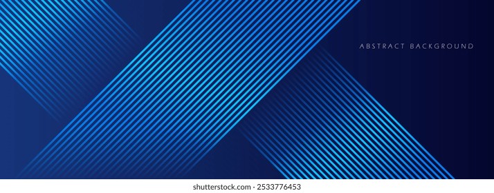 Bright blue abstract background with modern hipster futuristic graphics. Minimalistic vector template for business design, featuring luxury elements and stripes for professional use.