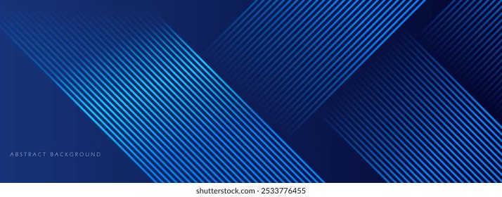 Bright blue abstract background with modern hipster futuristic graphics. Minimalistic vector template for business design, featuring luxury elements and stripes for professional use.