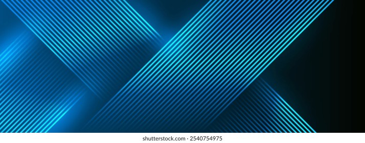 Bright blue abstract background with modern hipster futuristic graphics. Minimalistic vector template for business design, featuring luxury elements and stripes for professional use.