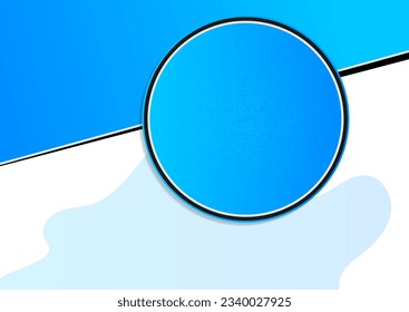 Bright blue abstract minimal background. Geometric vector design
