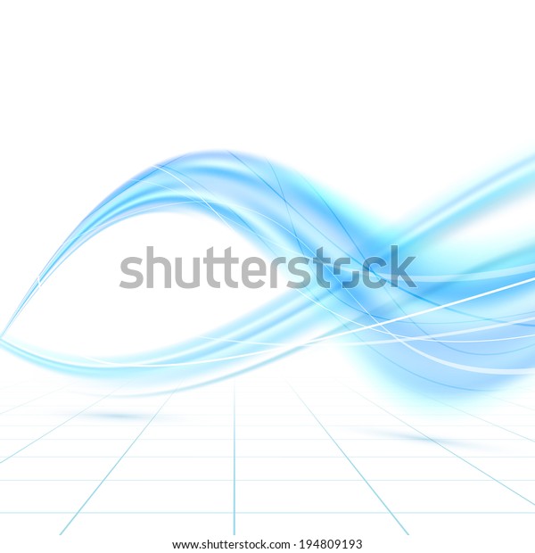 Bright\
blue abstract swoosh waves. Vector\
illustration