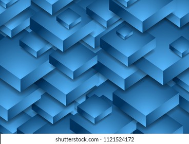 Bright blue abstract technology background. Vector illustration
