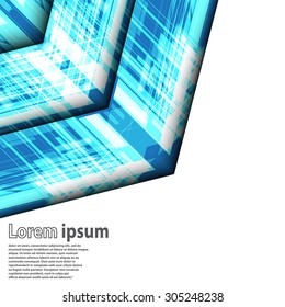Bright blue arrow abstract business modern background futuristic line layout. Vector illustration