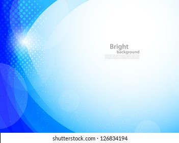 Bright blue background. Abstract illustration