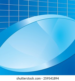 bright blue background with blue frame - vector