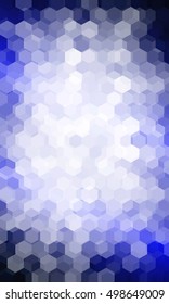 bright blue background. hexagon vector pattern for design