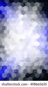 bright blue background. hexagon vector pattern for design