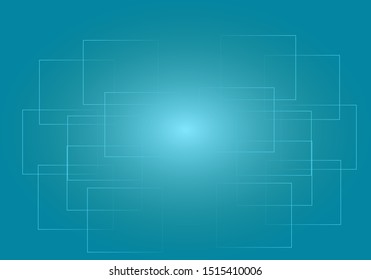 bright blue background with many square line