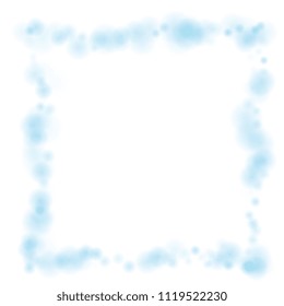 Bright blue background with snowflakes. Vector snowfall winter pattern. Blue snow flakes illustration for Christmas design