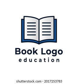 Bright blue book icon vector design isolated on a white background. Education symbol. eps 10.