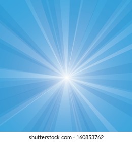 Bright blue burst vector illustration.