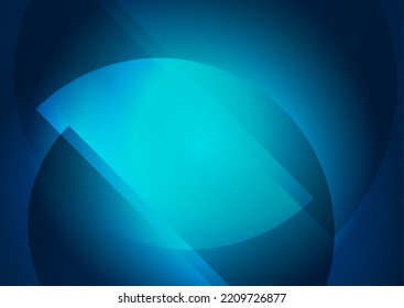 Bright blue circles abstract futuristic minimal background. Geometric vector design
