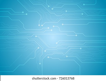 Hellblauer Chip-Technologie-Hintergrund. Vektorgrafik-Design