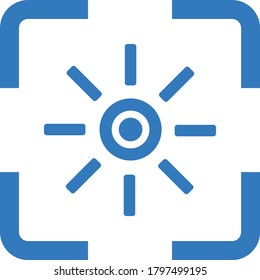 Bright, blue color brightness icon