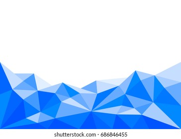 Bright Blue Color Polygonal Vector Background. Isolated Abstract Illustration with Triangles.