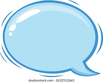 Bright blue communication chat bubble
