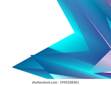 Bright blue concept geometric shape tech abstract vector background