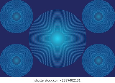 Bright blue dynamic abstract vector background with diagonal lines. 3d cover of business presentation banner for sale event night party. Fast moving soft circle wave line stripe decoration