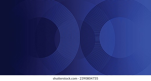 Fondo de vector abstracto dinámico azul brillante con líneas diagonales. 3d portada de banner de presentación de negocios para la fiesta de la noche del evento de ventas. Círculos de movimiento rápido, vectores de líneas de onda suave