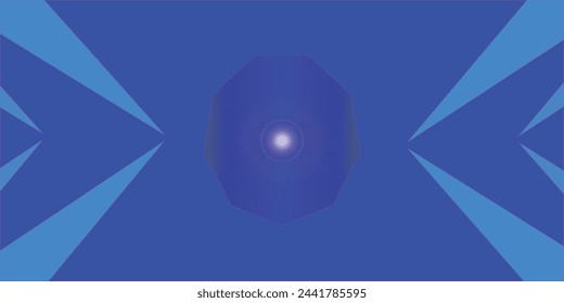 Bright blue dynamic abstract vector background with moonlight. 3d cover business presentation banner for sale evening party event. Fast moving soft circle wave line decoration