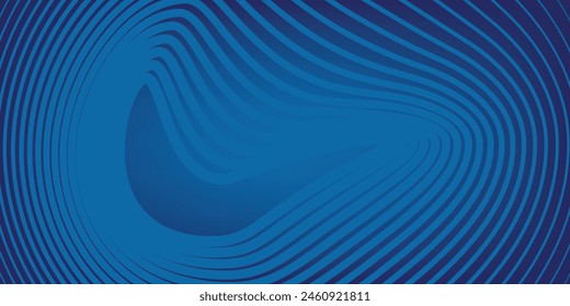 Bright blue dynamic abstract vector background with diagonal lines. 3d cover of business presentation banner for sale event night party. Fast moving soft circle wave line stripe decoration