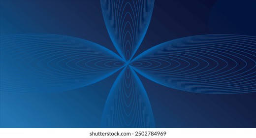 Bright blue dynamic abstract vector background with diagonal lines. 3d cover of business presentation banner for sale event night party. Fast moving soft circle wave line stripe decoration