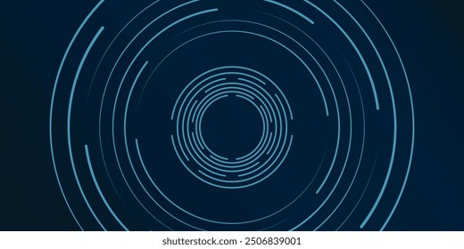 Fondo de Vector abstracto dinámico azul brillante con líneas diagonales. Cubierta 3D del Anuncio de presentación de negocios para la venta de eventos de fiesta nocturna. Decoración de rayas de línea de onda de círculo suave de movimiento rápido