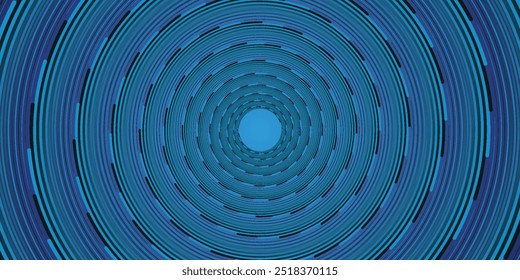 Bright blue dynamic abstract vector background with diagonal lines. 3d cover of business presentation banner for sale event night party. Fast moving soft circle wave line stripe decoration
