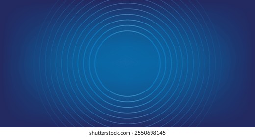 Fundo de vetor abstrato dinâmico azul brilhante com linhas diagonais. 3d capa de negócios banner apresentação para festa à noite do evento de venda. Decoração de faixa de linha de onda circular suave de movimento rápido