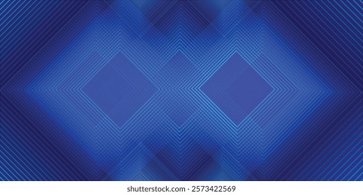 Bright blue dynamic abstract vector background with diagonal lines. 3d cover of business presentation banner for sale event night party. Fast moving soft circle wave line stripe decoration
