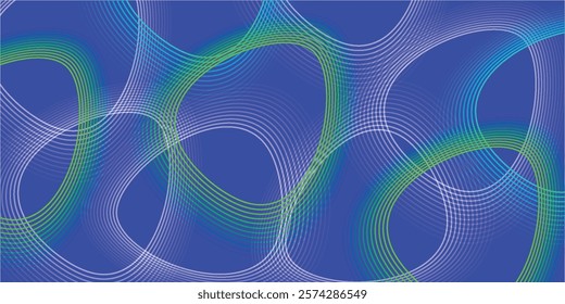 Bright blue dynamic abstract vector background with diagonal lines. 3d cover of business presentation banner for sale event night party. Fast moving soft circle wave line stripe decoration