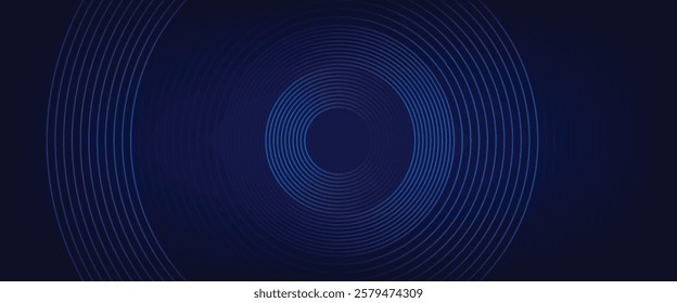 Bright blue dynamic abstract vector background with diagonal lines. 3d cover of business presentation banner for sale event night party. Fast moving soft circle wave line stripe decoration