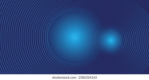 Bright blue dynamic abstract vector background with diagonal lines. 3d cover of business presentation banner for sale event night party. Fast moving soft circle wave line stripe decoration