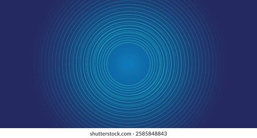 Bright blue dynamic abstract vector background with diagonal lines. 3d cover of business presentation banner for sale event night party. Fast moving soft circle wave line stripe decoration