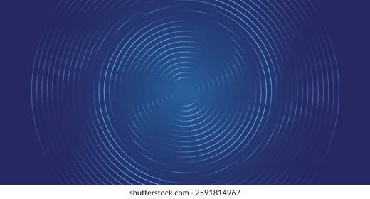 Bright blue dynamic abstract vector background with diagonal lines. 3d cover of business presentation banner for sale event night party. Fast moving soft circle wave line stripe decoration