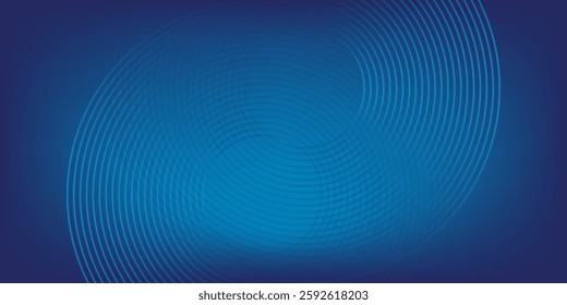Bright blue dynamic abstract vector background with diagonal lines. 3d cover of business presentation banner for sale event night party. Fast moving soft circle wave line stripe decoration
