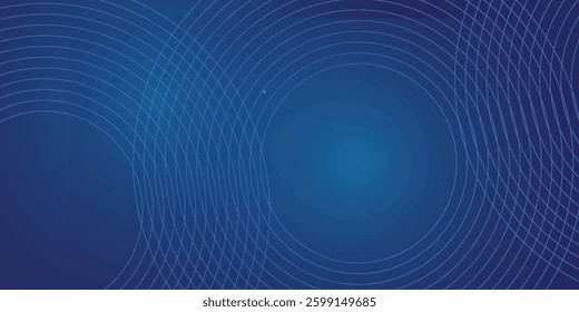 Bright blue dynamic abstract vector background with diagonal lines. 3d cover of business presentation banner for sale event night party. Fast moving soft circle wave line stripe decoration