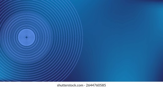 Bright blue dynamic abstract vector background with diagonal lines. 3d cover of business presentation banner for sale event night party. Fast moving soft circle wave line stripe decoration