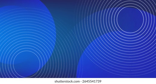 Bright blue dynamic abstract vector background with diagonal lines. 3d cover of business presentation banner for sale event night party. Fast moving soft circle wave line stripe decoration