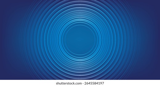 Bright blue dynamic abstract vector background with diagonal lines. 3d cover of business presentation banner for sale event night party. Fast moving soft circle wave line stripe decoration
