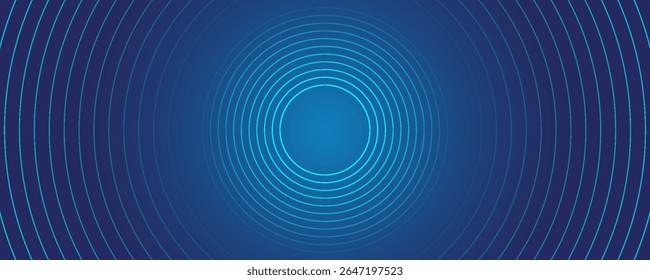 Fundo de vetor abstrato dinâmico azul brilhante com linhas diagonais. 3d capa de negócios banner apresentação para festa à noite do evento de venda. Decoração de faixa de linha de onda circular suave de movimento rápido