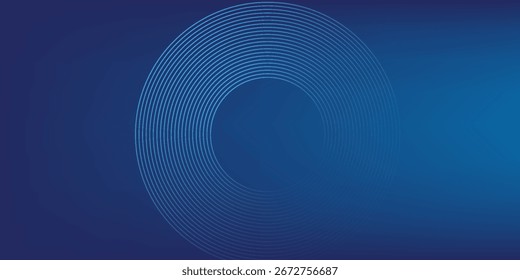 Fundo de vetor abstrato dinâmico azul brilhante com linhas diagonais. 3d capa de negócios banner apresentação para festa à noite do evento de venda. Decoração de faixa de linha de onda circular suave de movimento rápido