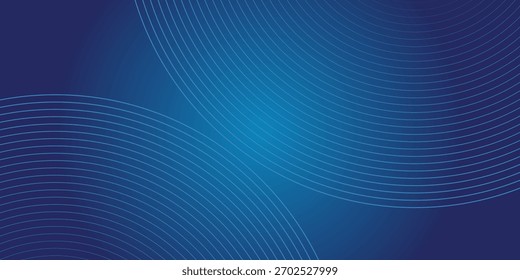 Fundo de vetor abstrato dinâmico azul brilhante com linhas diagonais. 3d capa de negócios banner apresentação para festa à noite do evento de venda. Decoração de faixa de linha de onda circular suave de movimento rápido