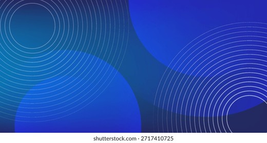 Fondo de Vector abstracto dinámico azul brillante con líneas diagonales. Cubierta 3D del Anuncio de presentación de negocios para la venta de eventos de fiesta nocturna. Decoración de rayas de línea de onda de círculo suave de movimiento rápido