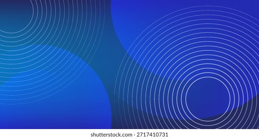 Fondo de Vector abstracto dinámico azul brillante con líneas diagonales. Cubierta 3D del Anuncio de presentación de negocios para la venta de eventos de fiesta nocturna. Decoración de rayas de línea de onda de círculo suave de movimiento rápido