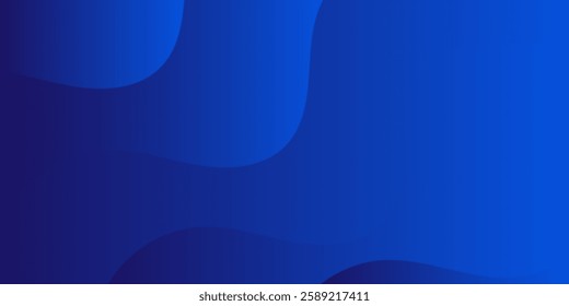 Bright  blue dynamic fluid abstract vector background. Curved wavy moves shapes. Gradient classic color. 3d cover of business presentation banner for sale event night party.