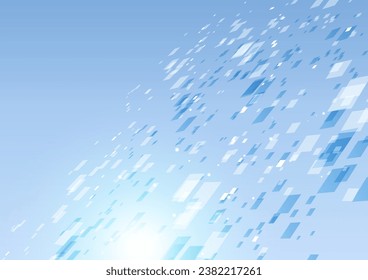 fondo de imagen digital flotante azul brillante